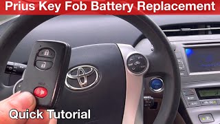 2013 Toyota Prius How to replace key fob battery  change remote batteries [upl. by Franckot]