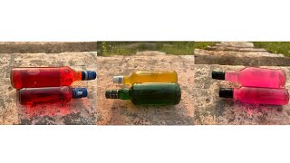 breaking blue glass bottles 🔥🌈 crushing crunchy amp soft things asmr satisfying [upl. by Kcitrap]