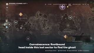 Destiny 2  Convalescence Rootbound Ghost Location [upl. by Edda5]