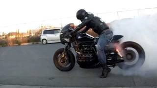 BMW K100RS BURNOUT [upl. by Celie846]