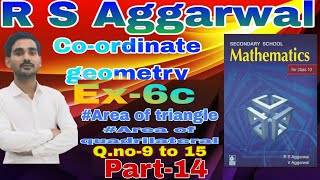 Rs Aggarwal cbse Class 10th math Coordinate geometry ex6c Qno9 to 15 mathematics [upl. by Madelon40]