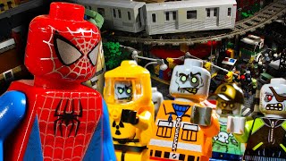 Lego SpiderMan Zombie Invasion [upl. by Stringer]