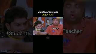 Maths teacher proves LHSRHS 😂😂funny shorts shortsfeed viralshort maths comedy [upl. by Eyllib199]