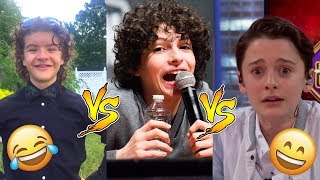 Finn Vs Gaten Vs Noah  Who Is Funnier 😊😊😊  CUTE AND FUNNY MOMENTS  Stranger Things 2017 [upl. by Aralc]