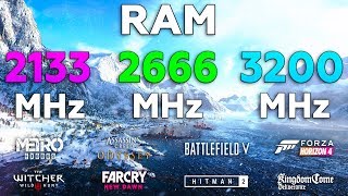 2133MHz vs 2666MHz vs 3200MHz RAM Test in 8 Games [upl. by Leventhal]