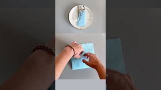 💙 Quick Napkin Pocket Fold in 30 Seconds 🍴 [upl. by Crosse688]