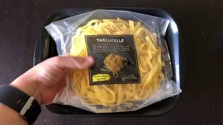 Trying Costco Rana Tagliatelle Grilled White Chicken and Portobello Mushroom Sauce Pasta [upl. by Marsha]