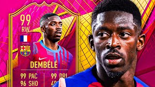 99 DEMBOUZ 😍 99 Futties Dembele Player Review  FIFA 22 Ultimate Team [upl. by Adiaj]