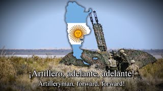 quotArtillero Adelantequot Argentine Patriotic March English  Spanish Lyrics [upl. by Cort]