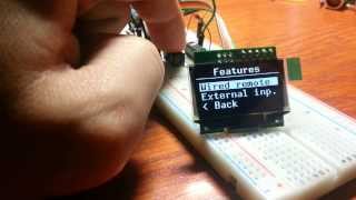 Arduino  OLED display  custom made menu  buttons [upl. by Lashond]