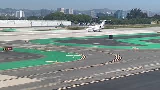 Netjets Embraer Phenom 300 takes off from Santa Monica airport [upl. by Aracahs]