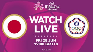 Japan v Chinese Taipei Full Basketball Game  FIBA U18 Womens Asia Cup 2024  Divison A [upl. by Nosneb901]