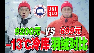 13℃羽绒对比：近万元加拿大鹅VS699优衣库！  Canada Goose Down Vs Uniqlo Down [upl. by Markiv471]