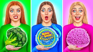 Eating Only One Colored Food For 24 Hours Challenge  Epic Food Battle by Multi DO Challenge [upl. by Enelam]