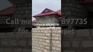 Precast Parapet after roofing in Ghana 🇬🇭 construction precast parapet home WODEMAYA [upl. by Egor]