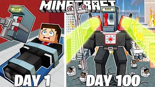 I Survived 100 Days as a PHONEMAN in HARDCORE Minecraft [upl. by Enajharas]