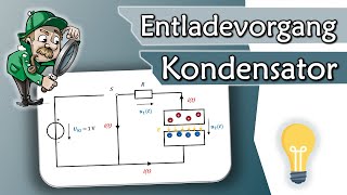 Wie funktioniert ein Kondensator Entladevorgang Spannung und Strom  Gleichstromtechnik  12 [upl. by Laikeze]