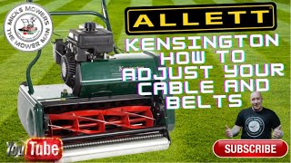 ALLETT ATCO Cylinder mower how to adjust to your cables and belts [upl. by Torbert537]