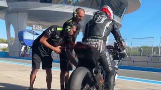 jerez tes day 1 WSBK2025 Ducati lead in morning firstlook of Gerloffs new team and Bimota [upl. by Anauqed]