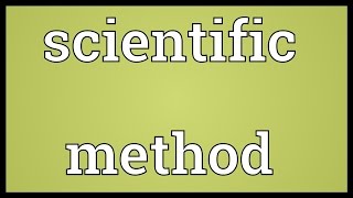 Scientific method Meaning [upl. by Hillell]