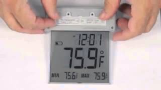 306605 Large Window Thermometer with Solar Powered Backlight [upl. by Oilcareh]