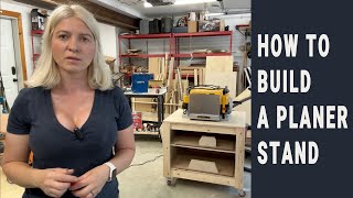 How to build a sturdy stand for your planer Woodworking shop project Step by step tutorial [upl. by Hatty]