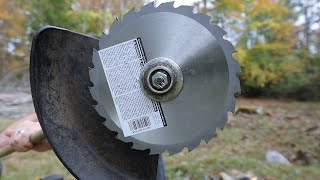 Putting a CIRCULAR saw blade on a TRIMMER [upl. by Aneg132]