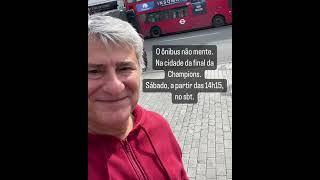 Cléber Machado chega em Londres para narrar final da Champions League shorts [upl. by Hazrit]