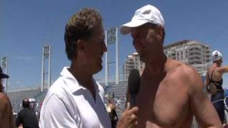 Rowdy 2009 YMCA Masters Swimming Interview after breaking 3 world records [upl. by Enirahtac]