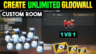 HOW TO CREATE CUSTOM ROOM IN FREE FIRE WITH UNLIMITED GLOO WALL  CREATE UNLIMITED GLOO WALL CUSTOM [upl. by Westfall2]