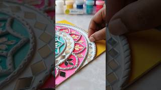 Lippan Art tutorial  Lippan Art with Mirror Work  Artsy Jayas artsyjayas shorts [upl. by Yrakaz]