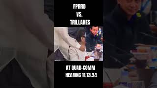 TRILLANES VS FPRRD AT QUADCOMM HEARING 11132024 duterte trillanes shorts fprrd shortvideo [upl. by Merrie]