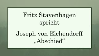 Joseph von Eichendorff „Abschiedquot I [upl. by Lyda347]