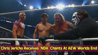 Chris Jericho Receives ‘NDA’ Chants At AEW Worlds End [upl. by Egreog167]