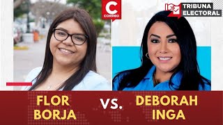 Elecciones Flor Borja Partido Morado vs Deborah Inga Renovación Popular  Tribuna Electoral [upl. by Nahsed876]