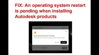 FIX An operating system restart is pending when installing Autodesk products [upl. by Alon172]