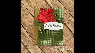 Stampin Up NEW Poinsettia Petals Card Tutorial [upl. by Adigirb]