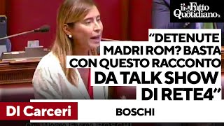 Dl Carceri Boschi Iv quotDetenute madri non sono in maggioranza rom Basta con i racconti da Rete4quot [upl. by Adnohsat]