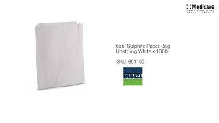 6x6 Sulphite Paper Bag Unstrung White x 1000 G01100 1920x1080 [upl. by Ferneau]