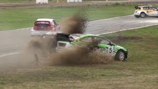 Ludvig Hunsbedt VS Kevin Procter  ERC Rallycross Maasmechelen 2010 [upl. by Damales459]