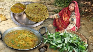 बथुआ🌿 के दाल के साथ बनाये स्वादिष्ट पराठा जिससे आपका मन न भरे Bathua ka Paratha aur Fried Bathua Dal [upl. by Lairbag]