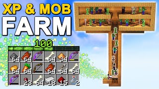 The BEST XP MOB Farm in Minecraft 121 Tutorial [upl. by Purse]