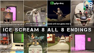 Ice Scream 8 all endings [upl. by Bullivant]