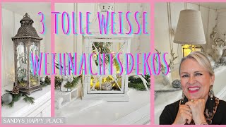 3 Weiße Weihnachtsdeko Ideen  schöne DIY Ideen in weiß für die Weihnachtszeit 🦌🕯🌲💫 [upl. by Lelah]