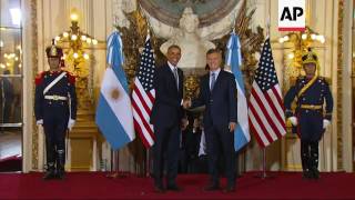 Raw Obama Meets Argentinas President [upl. by Cordelia]