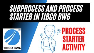 tibco  Subprocess and Process Starter in Tibco BW6 [upl. by Connors]