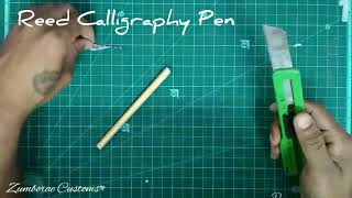 Bamboo  Reed Calligraphy pen diy [upl. by Ailegnave474]