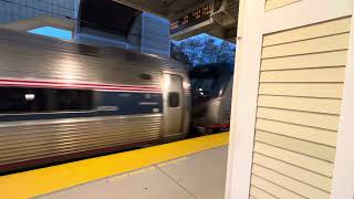 Amtrak ACS64 639 has arrived at the Old Saybrook train station [upl. by Bink]