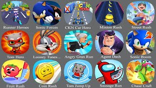 Runner Heroes  SonicForces  CKN Car Hero  Minion Rush  Street Rush  Tom Hero [upl. by Boswell]