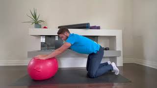 Serratus Posterior Inferior Stretch  Exercise Ball Stretch [upl. by Oigolue]